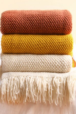 Sofa Blankets, Blankets, Blankets, Pineapple Grid Knitted Blankets