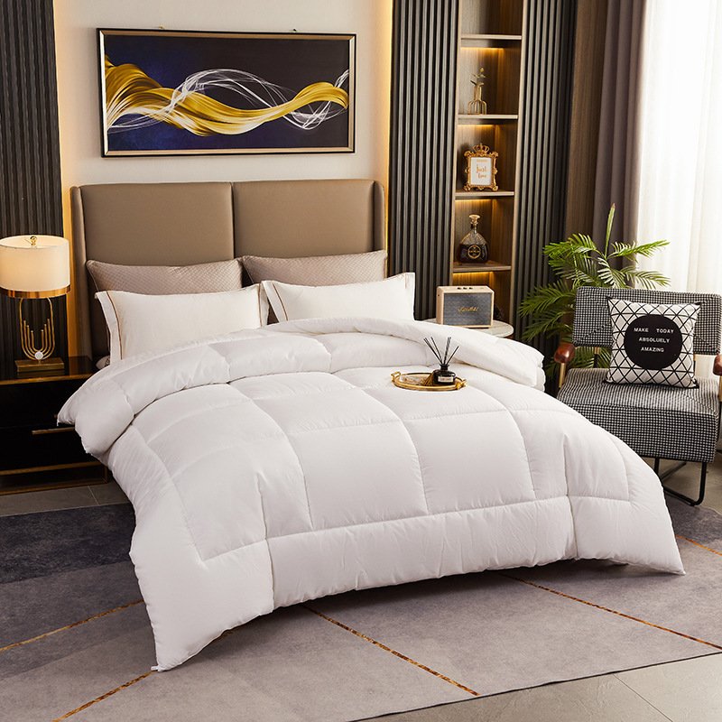 Pure White Hotel Comforters Four-season Duvet Inserts Summer Cooling Quilts Guesthouse And Hotel Cotton Quilts - Image 4