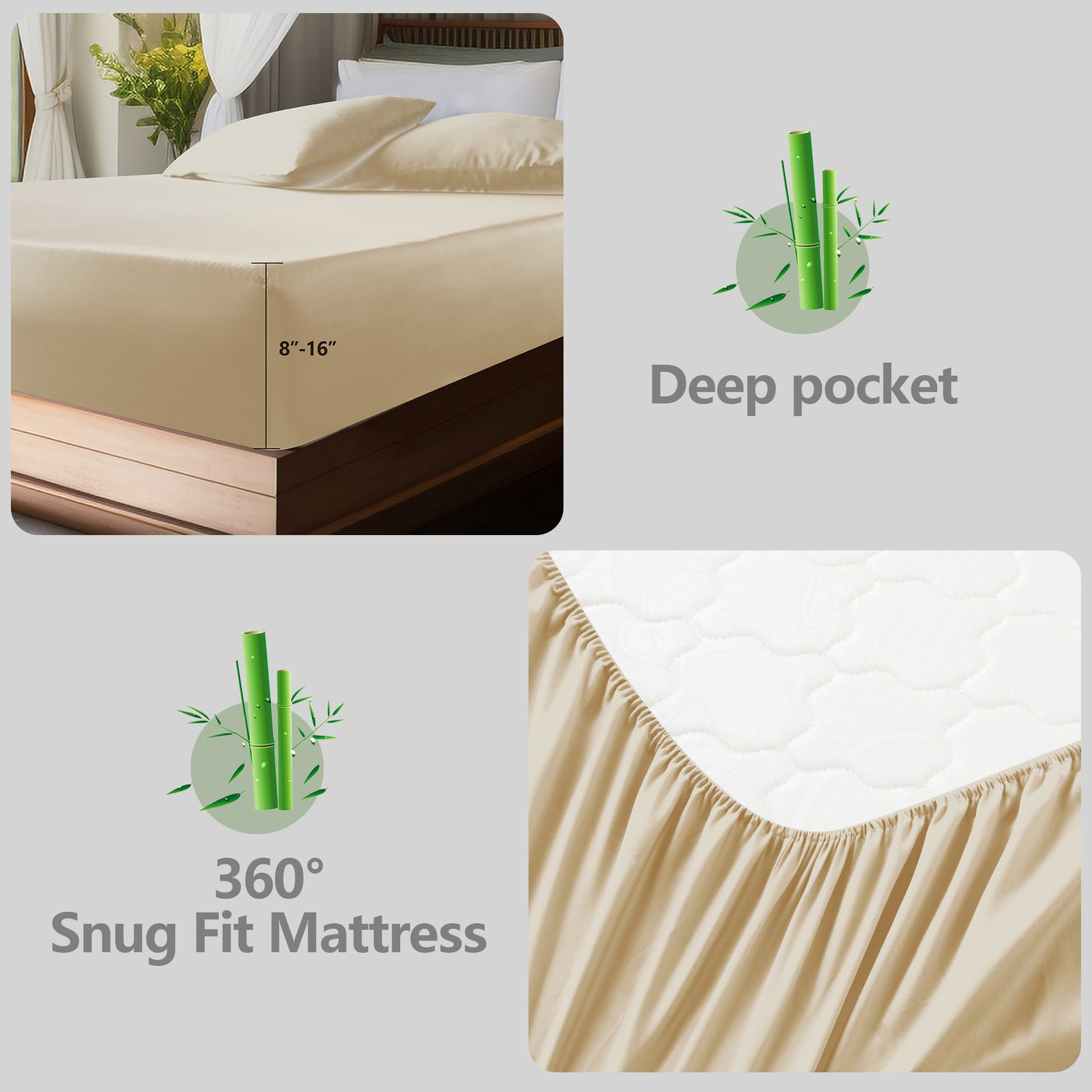 Household Summer Bamboo Fiber Bed Sheets - Image 7