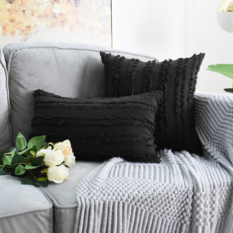 Cut Floral Fringed Sofa Pillowcases - Image 5