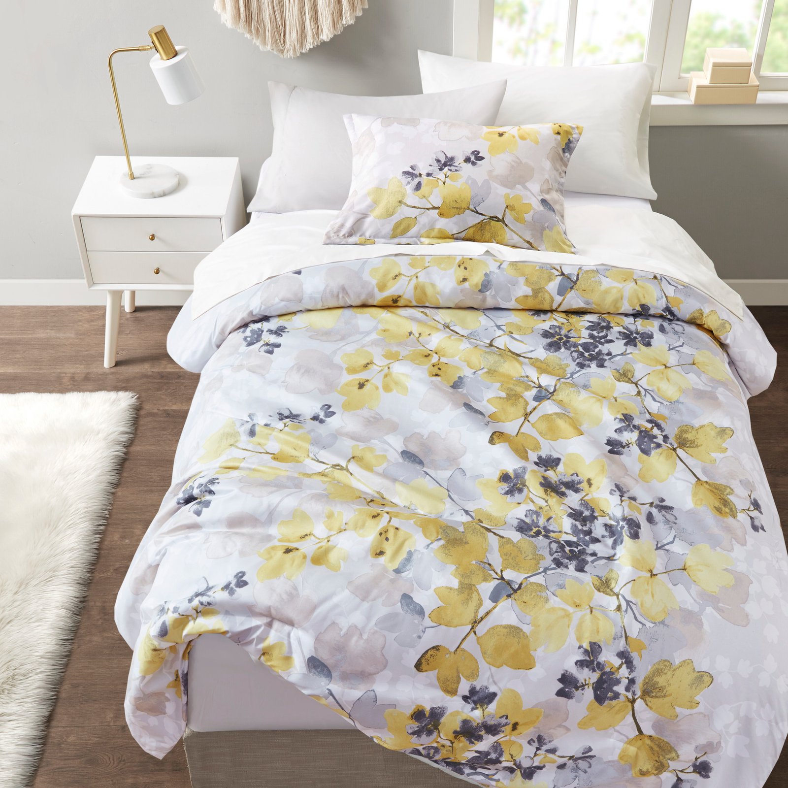 Comforter Set With Bed Sheets Yellow King - Image 2