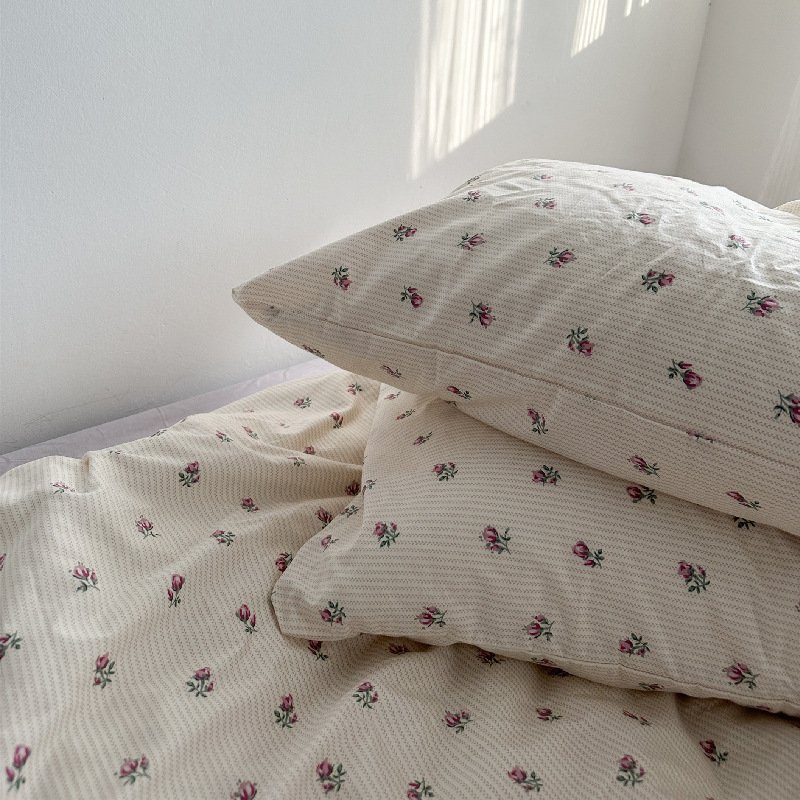 Cotton Bed Four Piece Set Of Sheets Duvet Covers Bed Sheets - Image 2