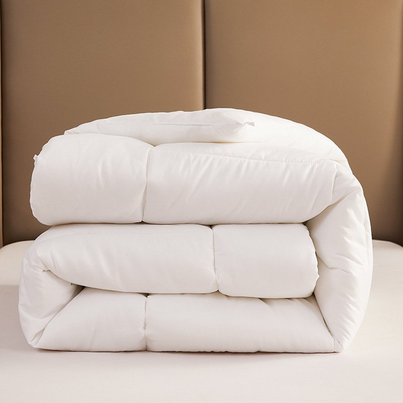 Pure White Hotel Comforters Four-season Duvet Inserts Summer Cooling Quilts Guesthouse And Hotel Cotton Quilts - Image 3