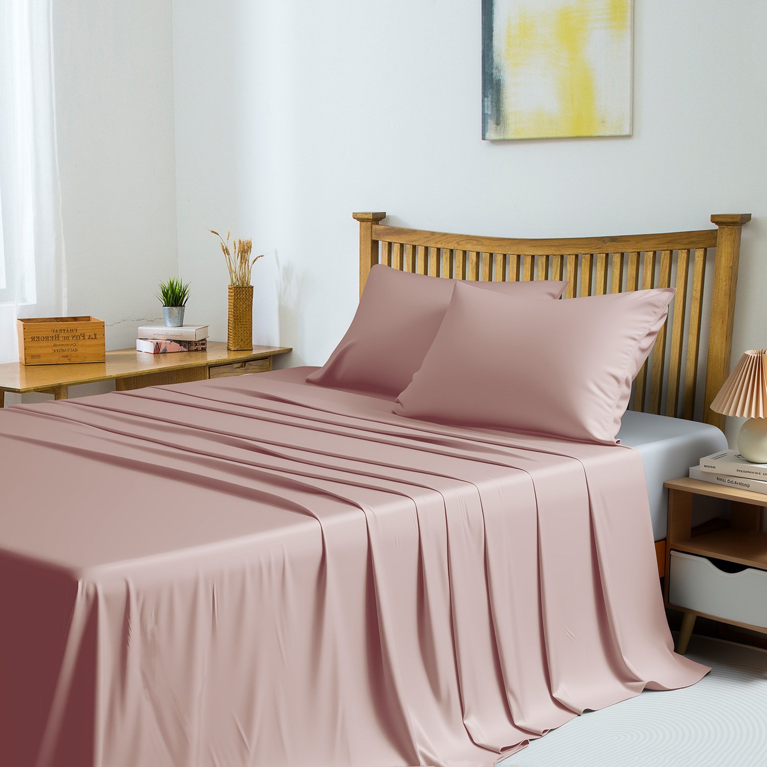 Household Summer Bamboo Fiber Bed Sheets - Image 3