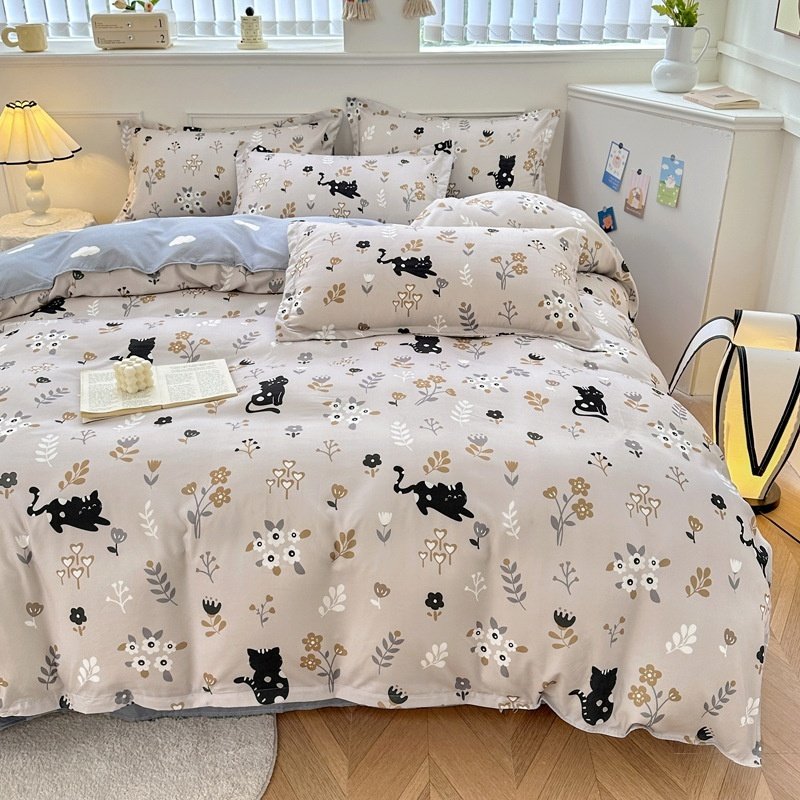 Household Pure Cotton Fashion Minimalist Bed Sheets - Image 5