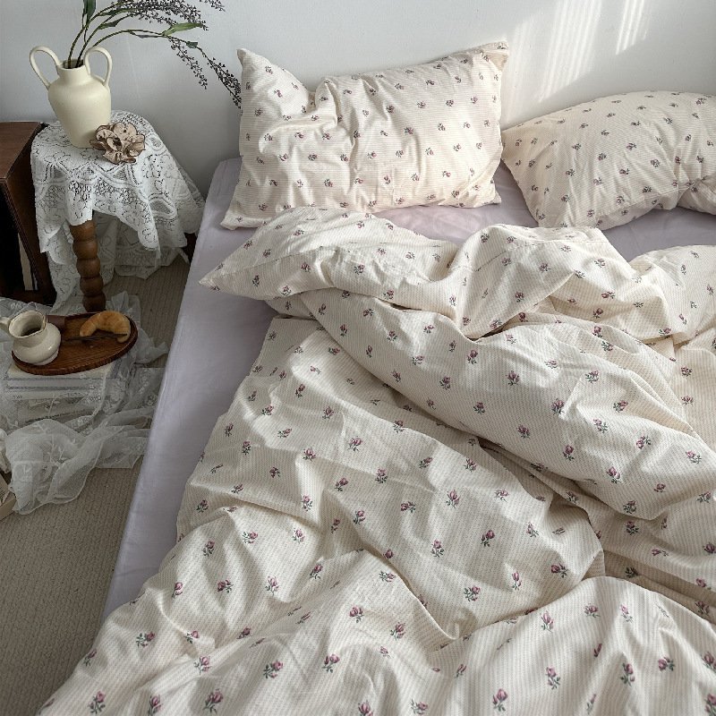 Cotton Bed Four Piece Set Of Sheets Duvet Covers Bed Sheets - Image 7
